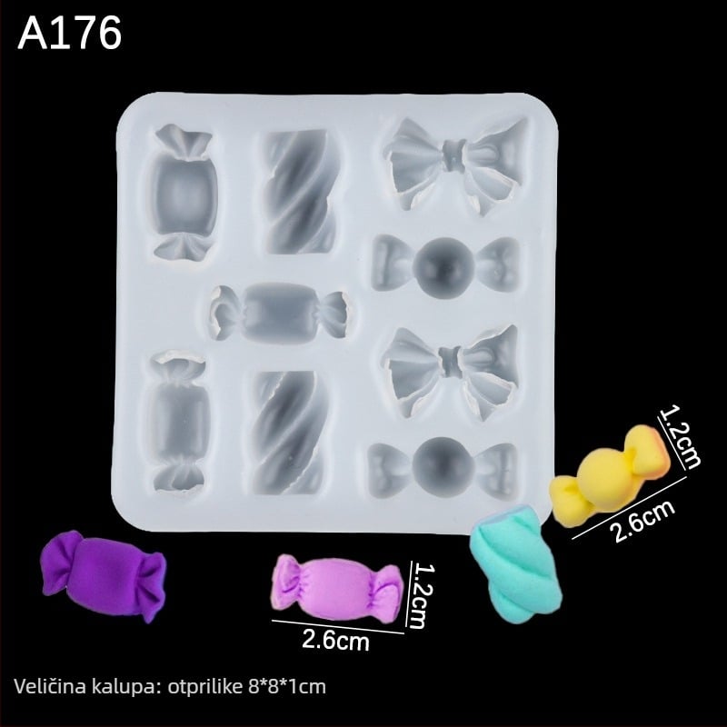 Silikonska forma u obliku mašne za fondant i čokoladnu dekoraciju