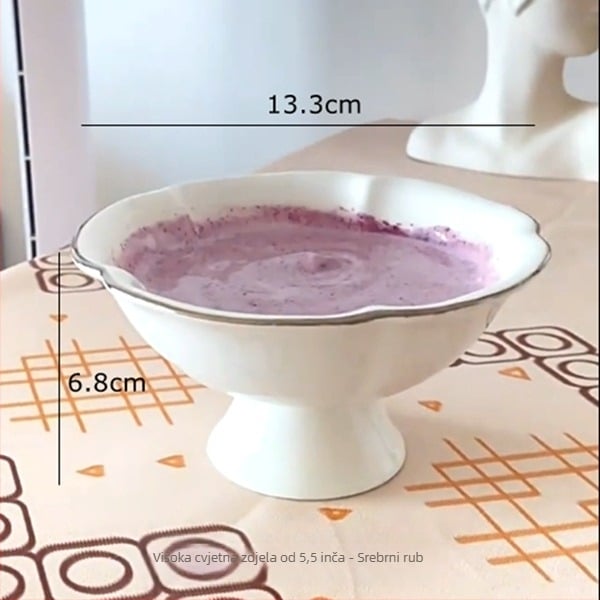 Porcelanska zdjela, moderni minimalistički dizajn, profilirani oblik, pogodna za mikrovalnu pećnicu