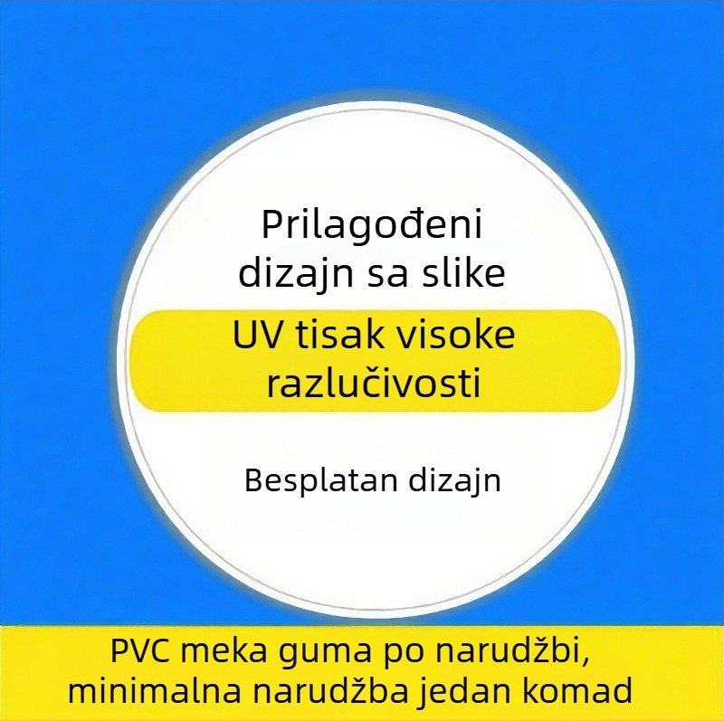 PVC mekani gumeni podmetač za šalice, vodootporan UV ispis, okrugli promjera 9 cm, protuklizni, toplinska izolacija za čaj, prilagođeni logotip