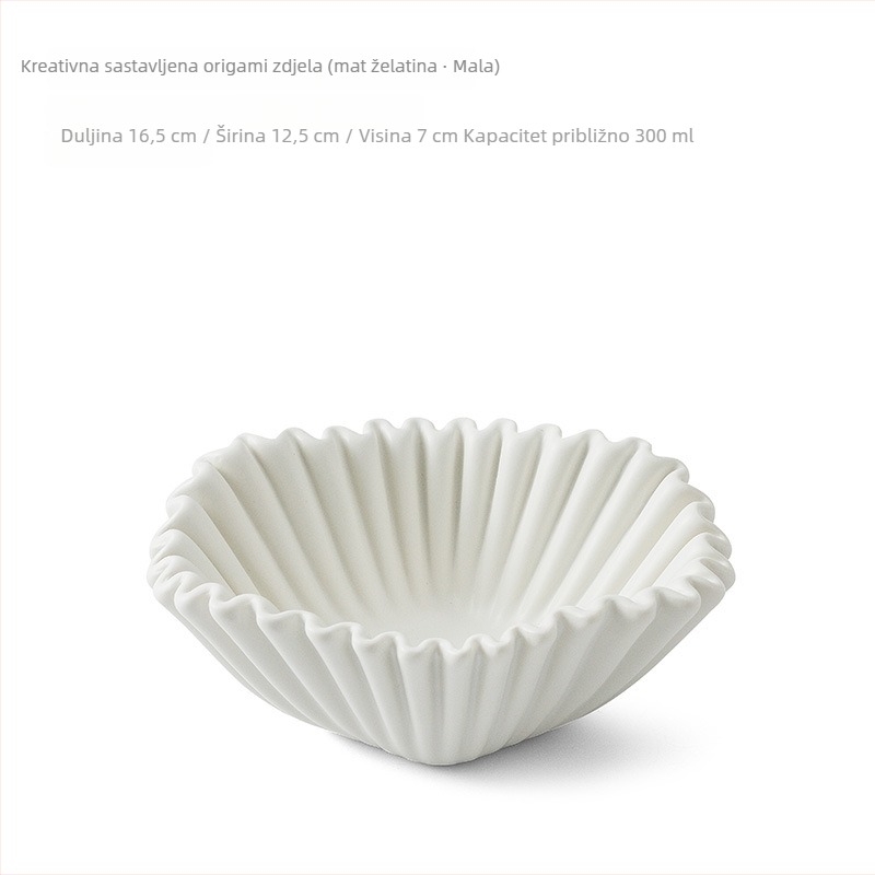 Porcelanska zdjela za salatu, nepravilnog oblika, moderan minimalistički stil, podglazurna površina, otporna na mikrovalnu