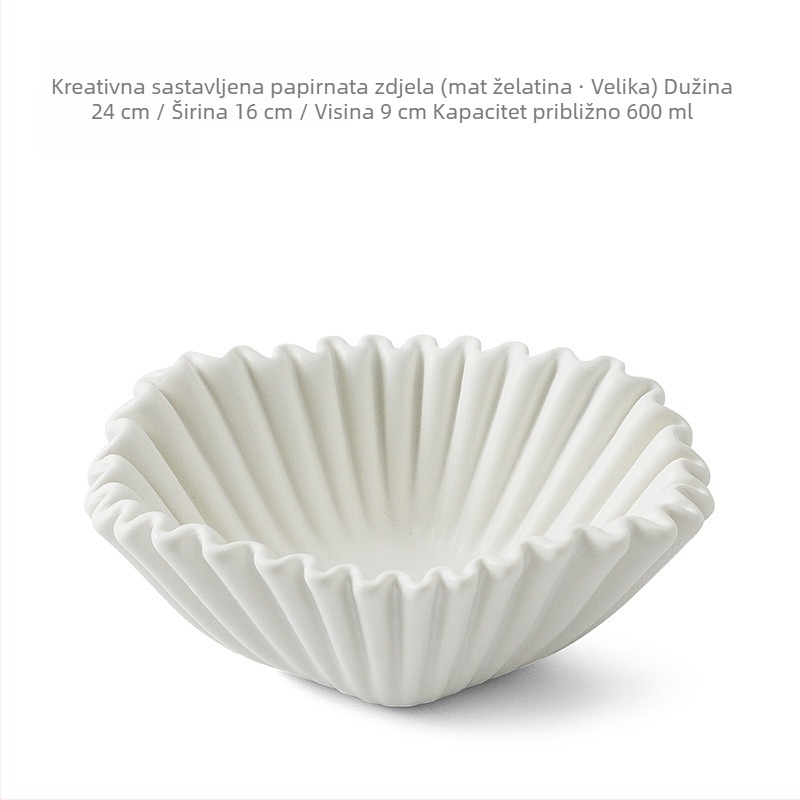 Porcelanska zdjela za salatu, nepravilnog oblika, moderan minimalistički stil, podglazurna površina, otporna na mikrovalnu