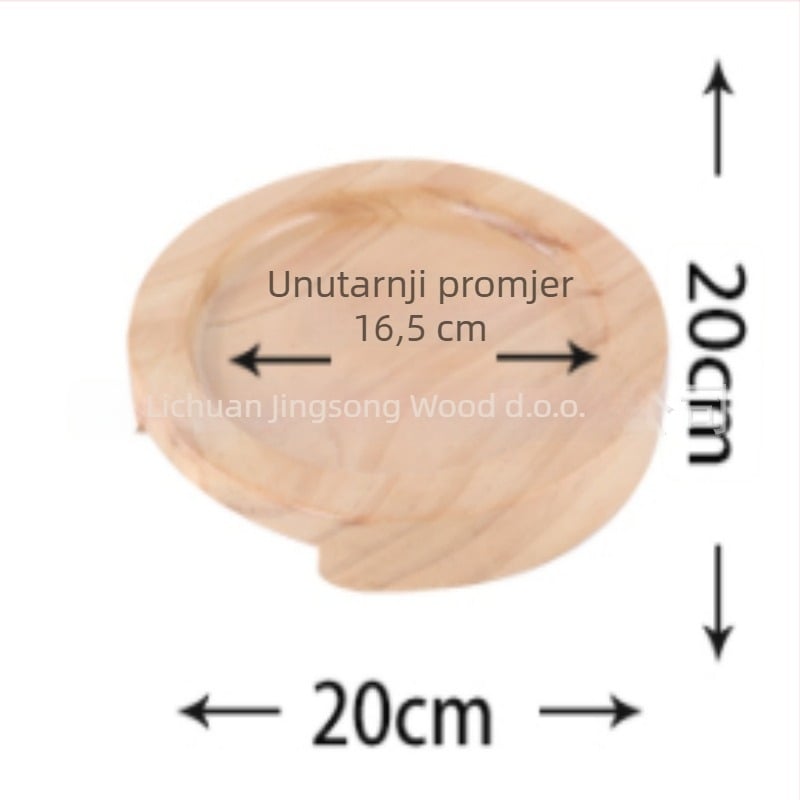 Kružna podloga od borovine za lonce | Premium drvena izolacijska podloga, moderni minimalistički stil, porijeklo Jiangxi