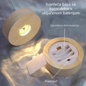 Svetleća baza za čašu koktela sa osvijetljenom podlogom – set od 2