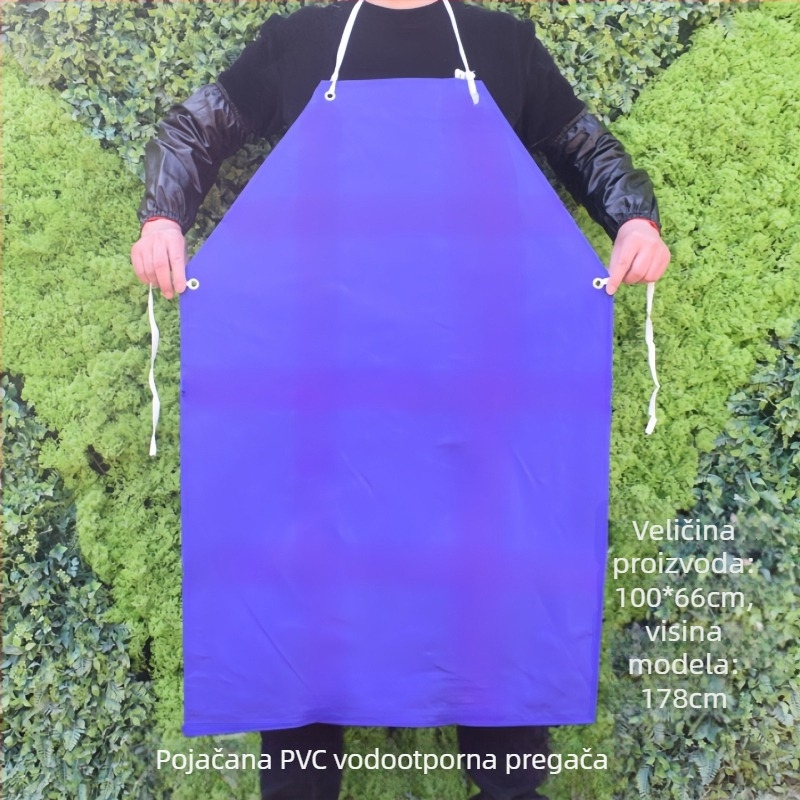 PVC pregača s rukavima – vodootporna, otporno na masnoće, prozirno matirane rukave, duljina 1.2 m