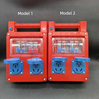 Prijenosna kutija za distribuciju električne energije na gradilištu, 8 kanala, mobilna, IP22, ABS kućište, 10 A