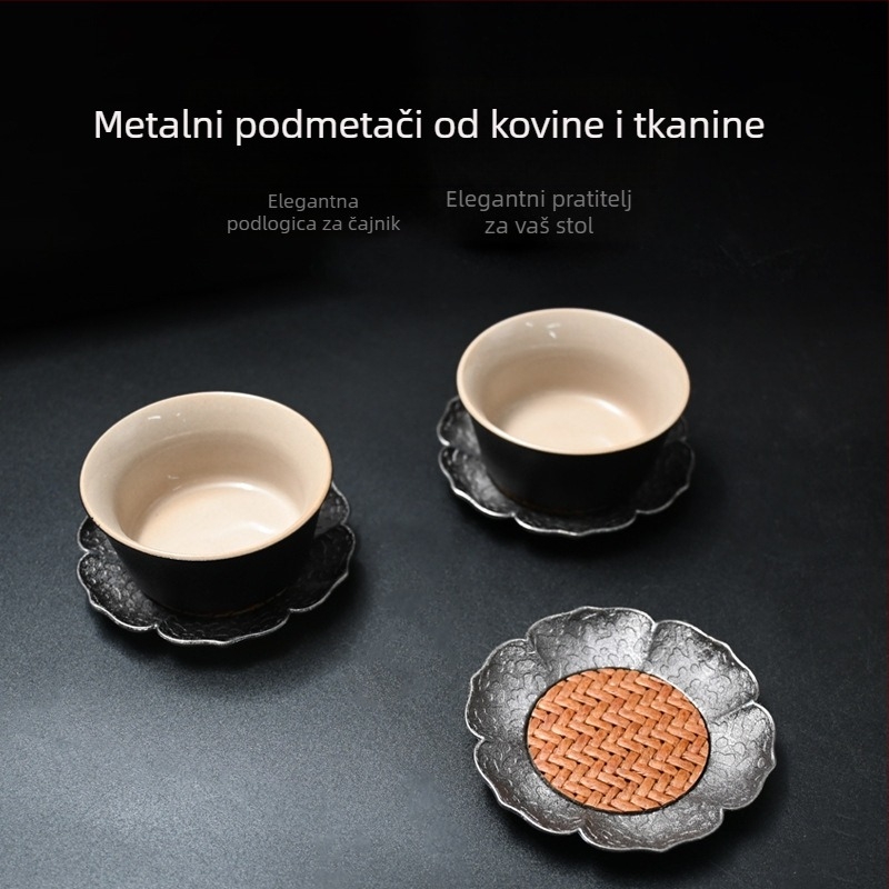 Drvena podloška za čaj – protuklizna, toplinska izolacija, retro kineskog stila, dodatak čajnom setu