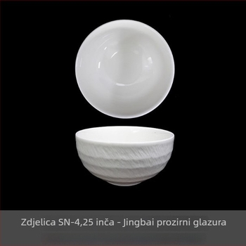 Porcelanska zdjela za rižu, podglazurna završna površina, moderni minimalistički kružni oblik, pogodna za mikrovalnu