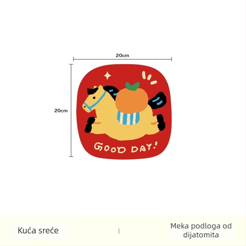 Kreativna toplinskoizolacijska podmeta za šalice i tanjure, 2026. godina Konja, sladak dizajn, diatomitna glina, kuhinjska upijajuća podloga