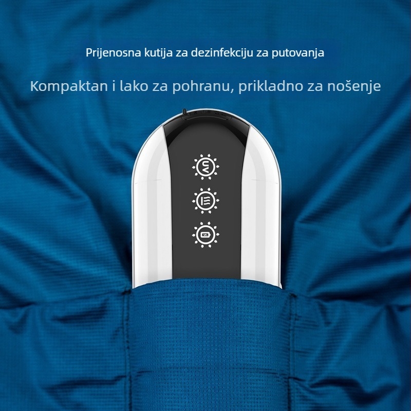 Prijenosna kutija za pribor s UV dezinfekcijom za putovanja — ABS materijal, dezinfekcija i sušenje, uključuje pribor za jelo i žlicu, brend Aigryo, Serija Majka i Dijete