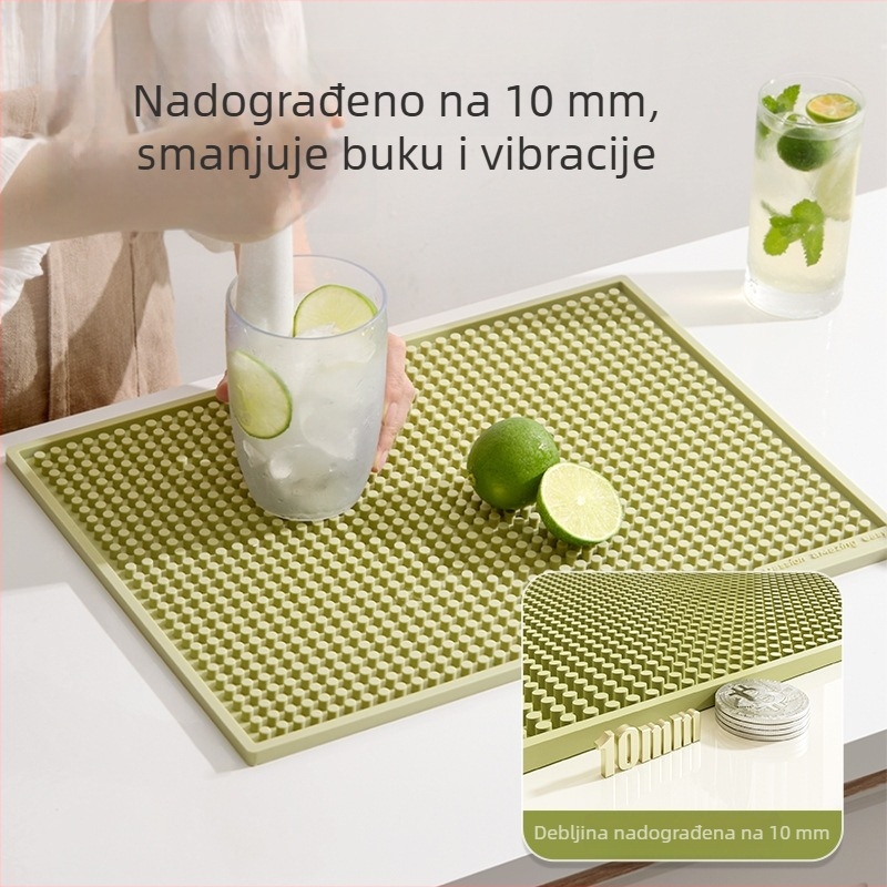 Silikonska podloga za aparat za kavu, odvodna podloga za bar, zaštitna podložnica za tamp, toplinski izolacijski podložak za stol