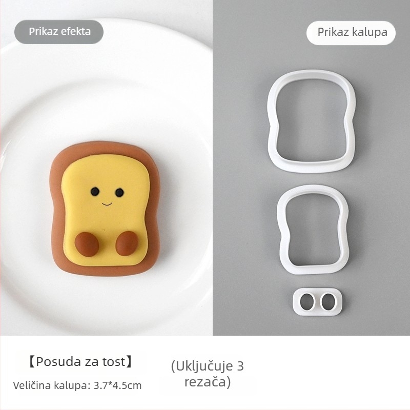 Kalup za parene peciva s motivima životinja i voća, plastični, Fruit Animals serija, pogodna za parene peciva i fondant