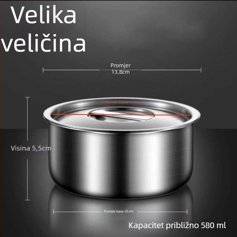 304 nehrđajući čelik, posuda za parenje s poklopcem, posuda za hranu za djecu/bebe, mala zdjela za dječju hranu i pari jaja