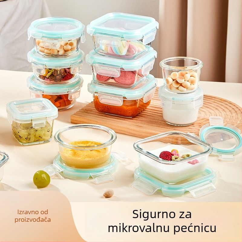 Staklena zdjela za dječju hranu s podjelom — Hongzhu, za bebe od 6 mjeseci, šifra WSDLZSMDWWD