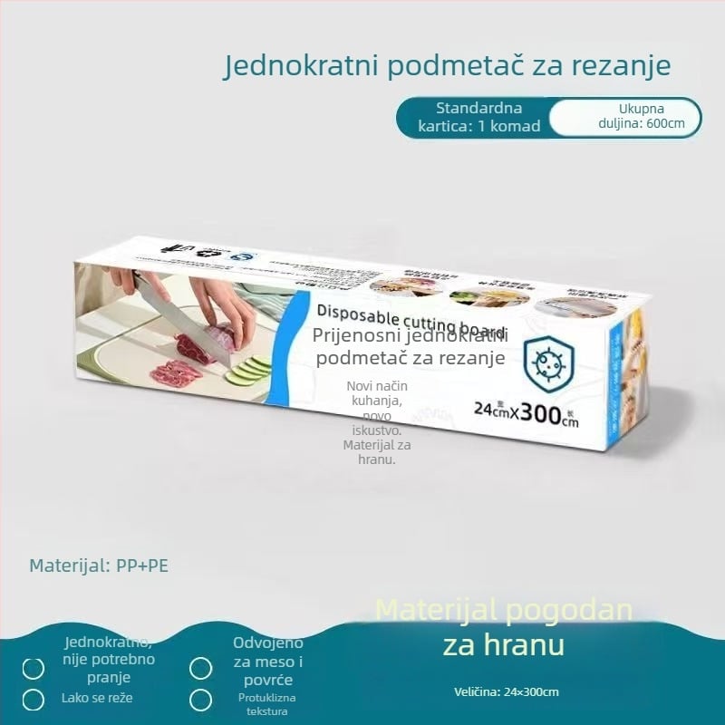 Jednokratni kućni podmetači za stol i podloge za dasku za rezanje, vodootporne i otporne na masnoće, PE materijal, jednobojni uzorak, kvadratni oblik, moderni minimalistički stil, lansirano proljeće 2024