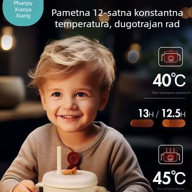 Dječja izolirana kutija za obrok Little Elephant – nehrđajući čelik, minimalistički stil, pogodna za djecu stariju od 3 mjeseca