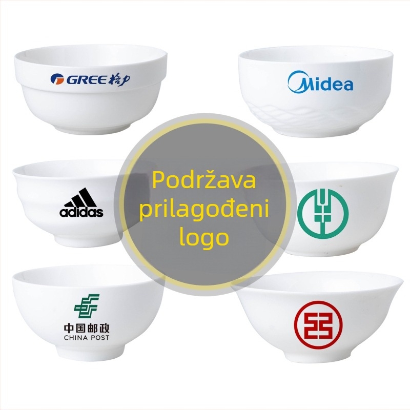 Porcelanski set zdjela za rižu i juhu, okruglog oblika, kompatibilan s mikrovalnom, moderan minimalistički stil, pogodan za poklon