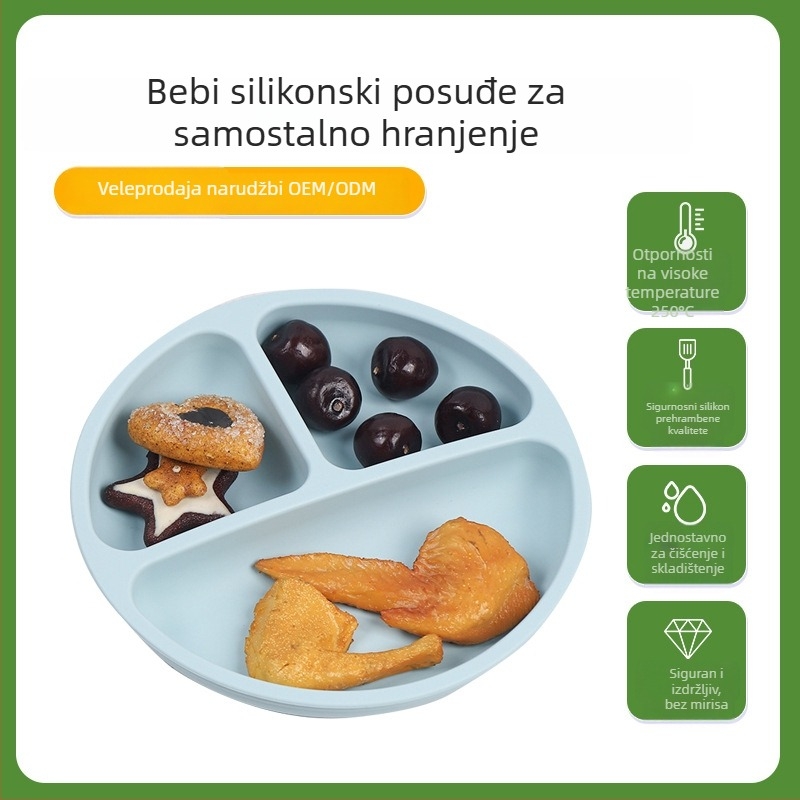 Silikonska zdjela za djecu, od 12 mjeseci nadalje – OEM proizvodnja, podrijetlo Guangdong