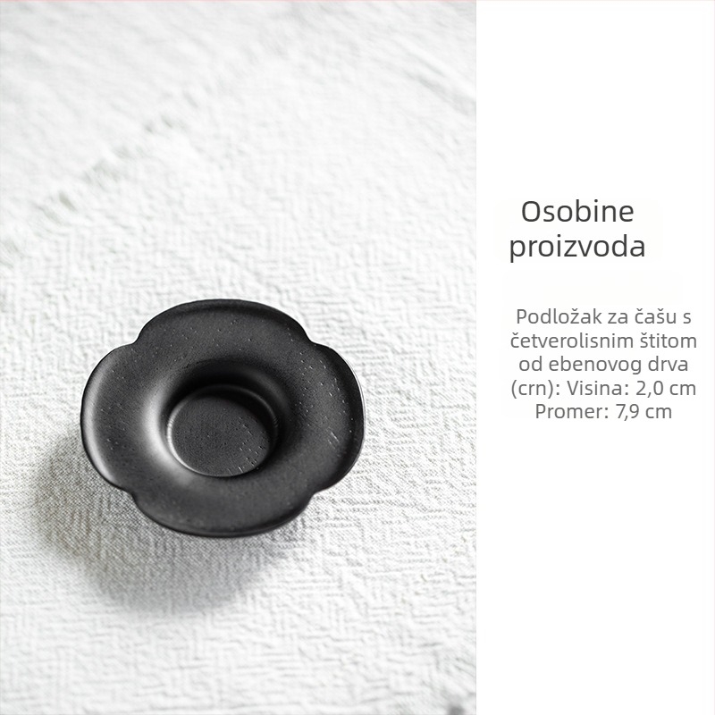 Drveni podmetač za čajnu ceremoniju, svijetli luksuzni stil, težina 500 g