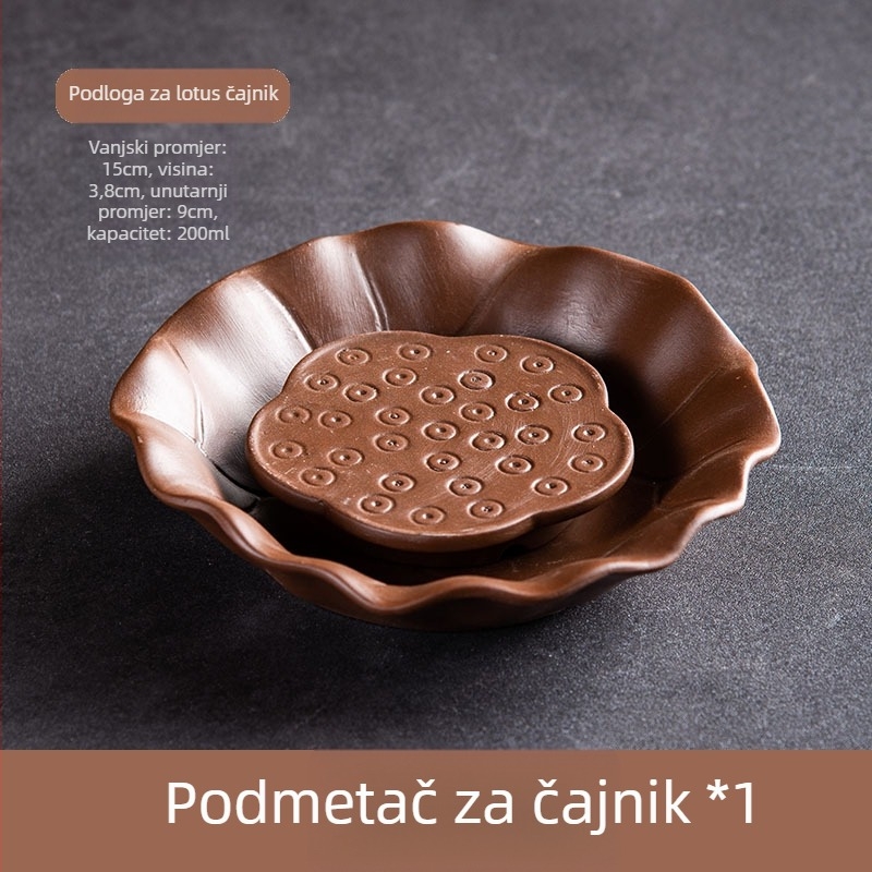 Baza za čajnik – Zisha glina, baza i jastučić za čajnik, perivi spremnik vode, novi kineski stil, vrhunska kvaliteta, izdanje 2023