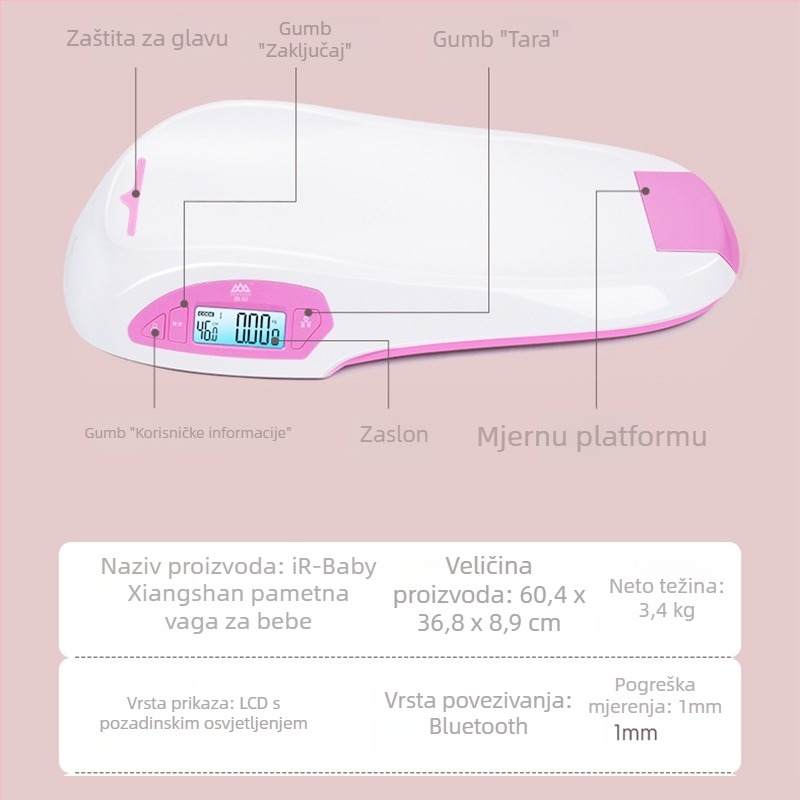 Fragrant Mountain Dječja vaga za dijete – kapacitet 25 kg, mjerenje težine