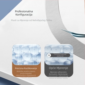 Elektronička vaga za mjerenje tjelesne masnoće, do 150 kg, za odrasle, s mogućnošću punjenja