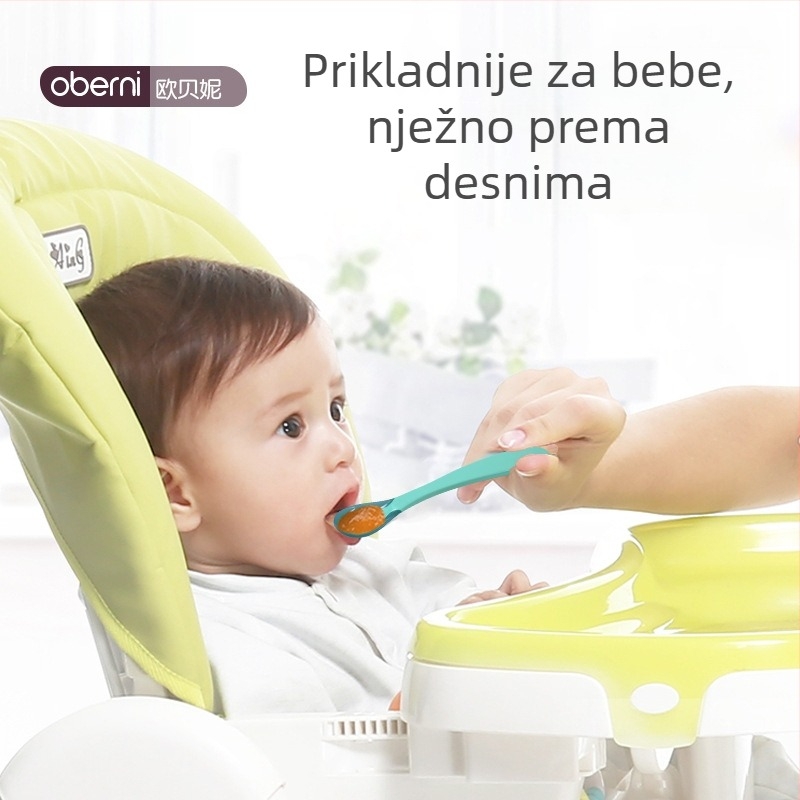 Obenie termohemijska dječja žlica - PP materijal, za djecu od 3 mjeseca, 1 komad, zaštita od opeklina, crtani stil