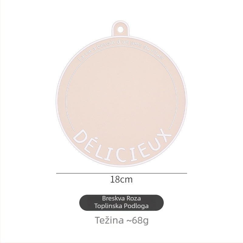 Svijetlo-luksuzni nordijski topli podmetač za čaj i šalice, okrugli PVC podmetač s natpisom slovima, debeli, otporan na toplinu