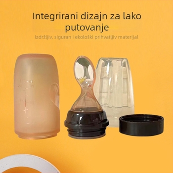 Yanlong set posuđa, silikon hrana, bočica za hranjenje beba sa stiskan dizajnom, protiv kolike, za bebe od 3 mjeseca