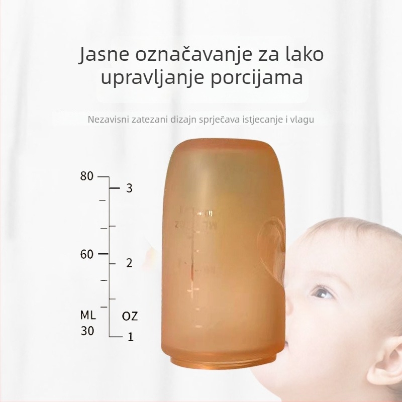 Yanlong set posuđa, silikon hrana, bočica za hranjenje beba sa stiskan dizajnom, protiv kolike, za bebe od 3 mjeseca
