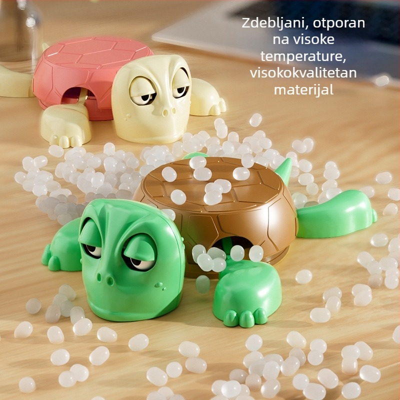 Podmetač za čašu s kornjačom – Smiješan crtić dizajn, nepravilni oblik, plastični materijal, lansiranje 2025, stolna dekoracija bez elektronike