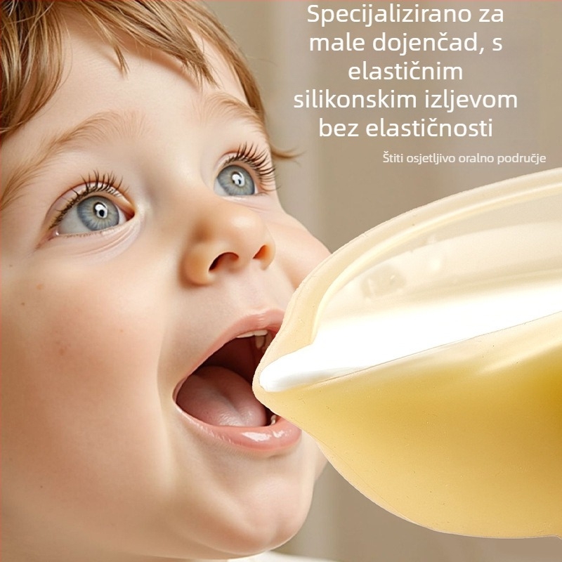 Dječja posuda za hranjenje s kljunom orla – silikon, za djecu od 3 mjeseca, set od 1 kom, sladak stil