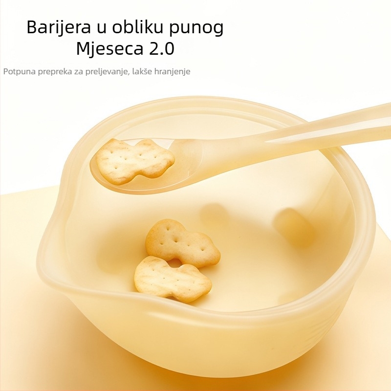 Dječja posuda za hranjenje s kljunom orla – silikon, za djecu od 3 mjeseca, set od 1 kom, sladak stil