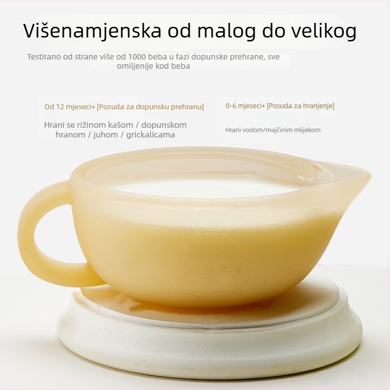 Dječja posuda za hranjenje s kljunom orla – silikon, za djecu od 3 mjeseca, set od 1 kom, sladak stil
