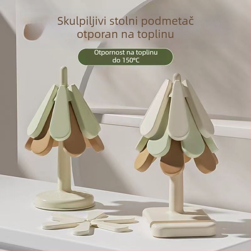 Silikonski podmetač za jelo – debeli izolacijski sloj, otporan na ulje, kružni ili nepravilni oblik, luksuzan stil