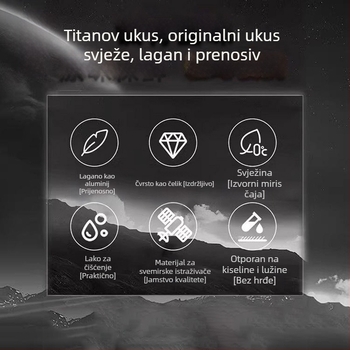 Rongshantang titanijski set zdjela i štapića za jelo, kineski stil, površina leden kristal, prilagodljiv