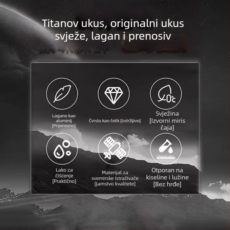 Rongshantang titanijski set zdjela i štapića za jelo, kineski stil, površina leden kristal, prilagodljiv
