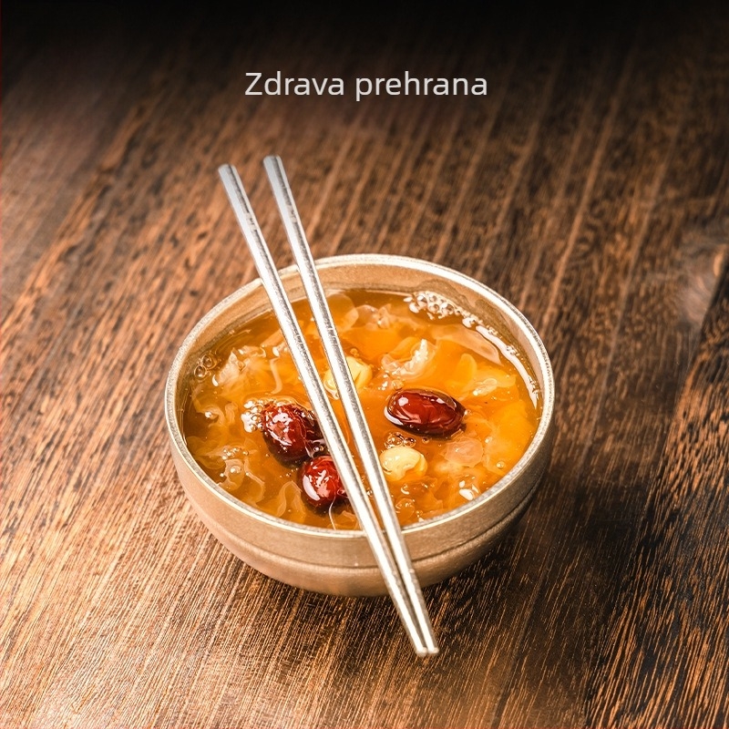 Rongshantang titanijski set zdjela i štapića za jelo, kineski stil, površina leden kristal, prilagodljiv