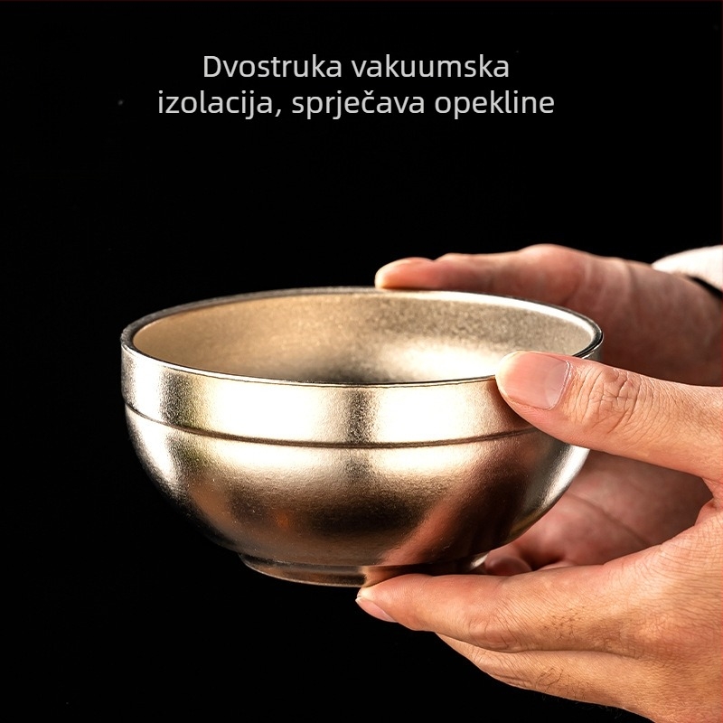 Rongshantang titanijski set zdjela i štapića za jelo, kineski stil, površina leden kristal, prilagodljiv
