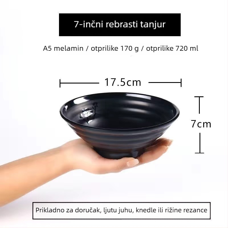 Melaminska zdjela za restorane, mat završna obrada, ručno izrađena, moderni minimalistički stil