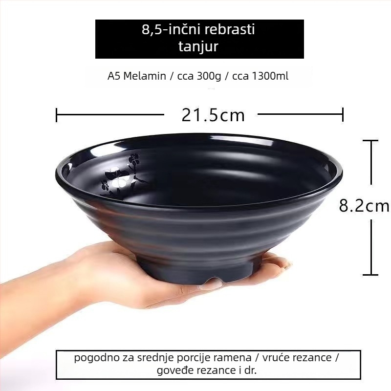 Melaminska zdjela za restorane, mat završna obrada, ručno izrađena, moderni minimalistički stil
