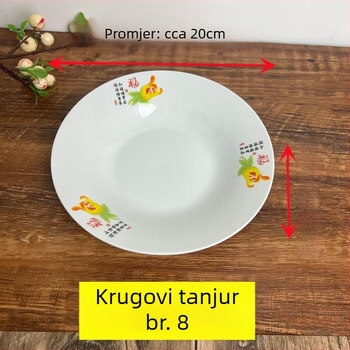 Keramički set od 5 tanjura za povrće, kineski stil, cvjetni uzorak, poklon za Božić – poslovni pokloni