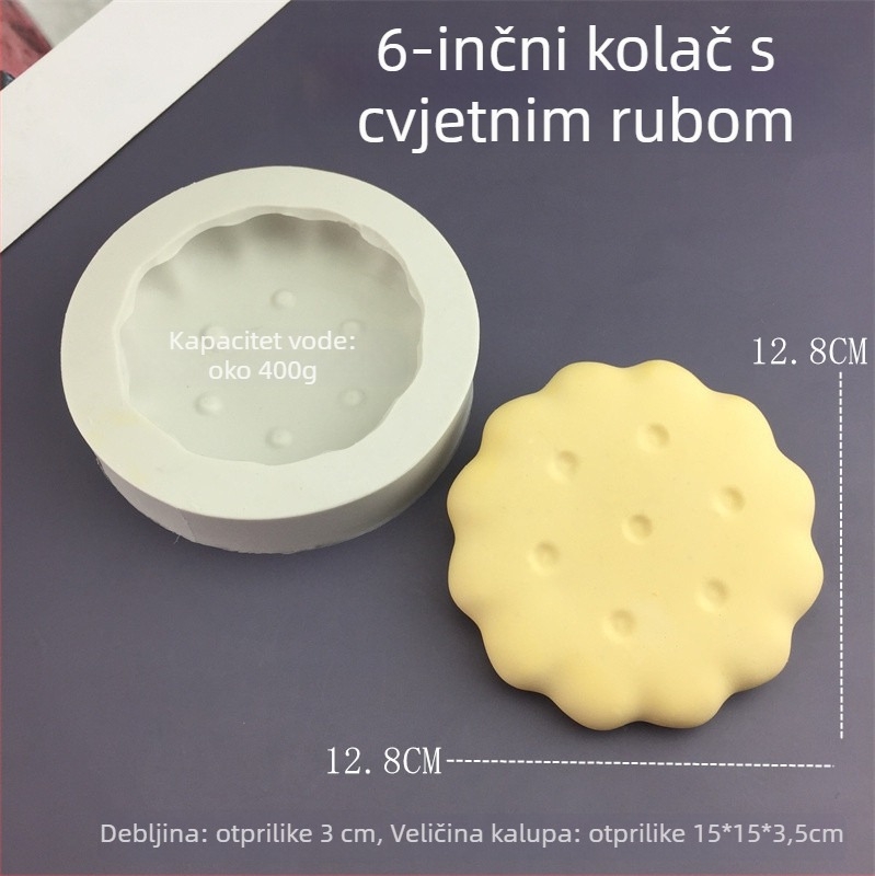 Kružna silikon forma za pečenje, nepravilnog oblika, kalup za kolače, model 2024