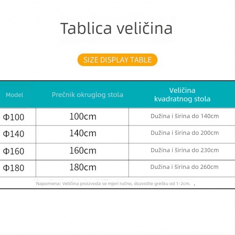 Jednokratna prozirna navlaka za stol, debela, vodootporna, otporna na masnoće, s povlačnom vrpcom