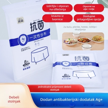 Debeli jednokratni vodootporni stolnjak za svadbe i kućnu upotrebu/kampiranje, proziran PE stolni prekrivac, prilagodljiv
