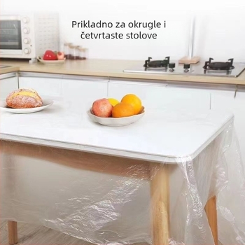 Jednokratni crveni stolnjak, debeli, vodootporan i otporan na masnoće, za bankete, za okrugle i četvrtaste stolove