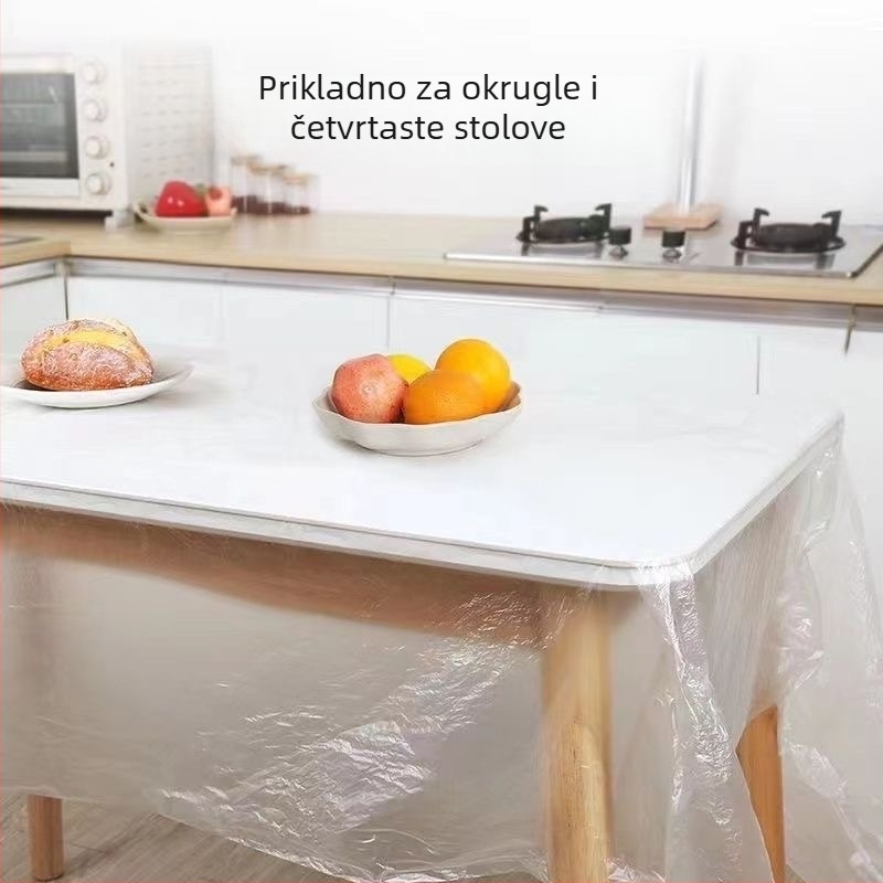 Jednokratni crveni stolnjak, debeli, vodootporan i otporan na masnoće, za bankete, za okrugle i četvrtaste stolove