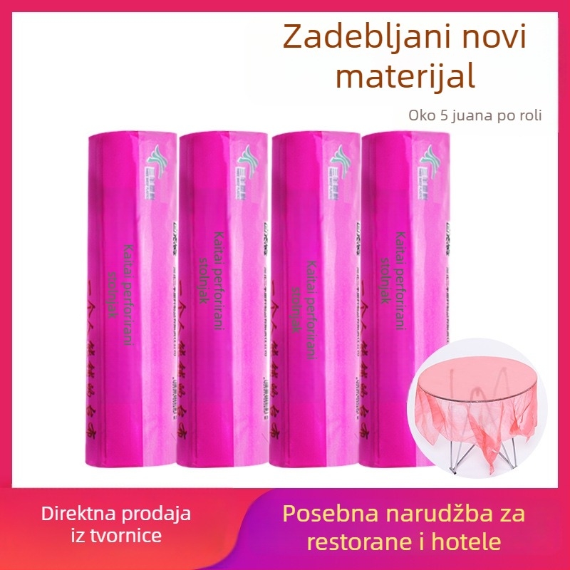Jednokratni stolnjak, u rolni, perforiran za lako kidanje, novi materijal, veličina 180×180 cm