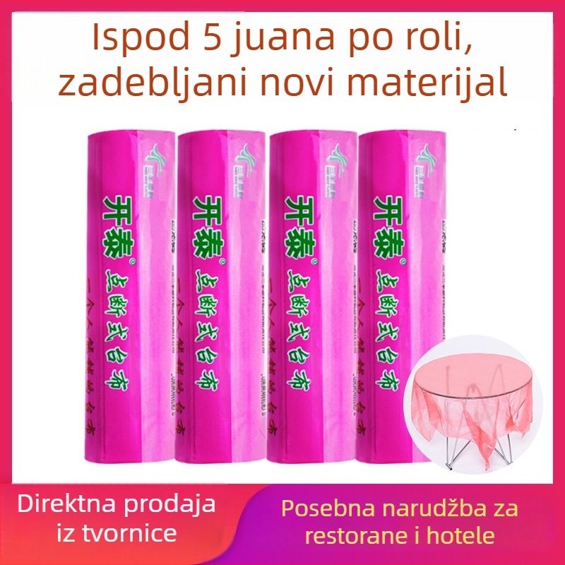 Jednokratni stolnjak, u rolni, perforiran za lako kidanje, novi materijal, veličina 180×180 cm