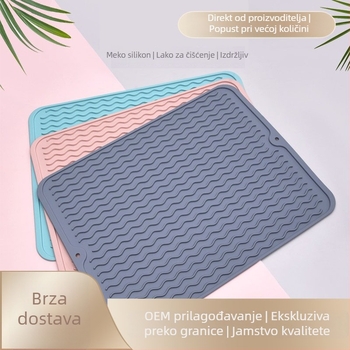 Silikonska podloga za stol od silikona, prehrambene kvalitete, toplinska izolacija, vodootporna i protuklizna, silikonska odvodna podloga