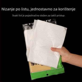 Jednokratna stolnjica od plastičnog filma, prozirno crvena, kvadratni ili okrugli oblik, za kućnu i hotelsku upotrebu